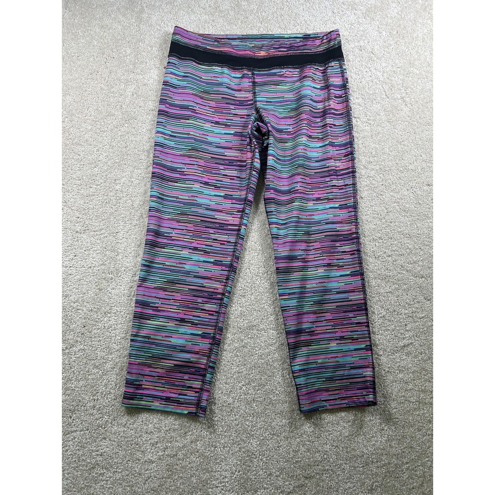 Champion Leggings Girls XL 14-16 Multicolor Striped DuoDry+ Athletic Yoga Pants